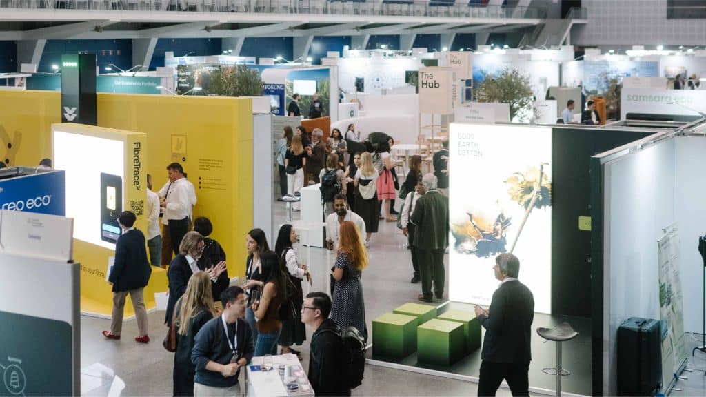 Birdseye view of the textile exchange event